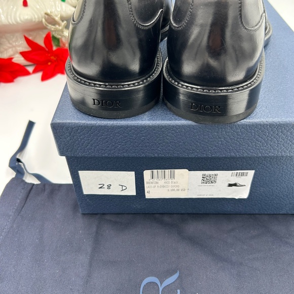 Dior men’s embassy black leather Oxford shoes, size 42 made in Italy - Picture 13 of 13